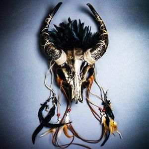 Antelope Devil Horns Animal Skull Ghost Halloween